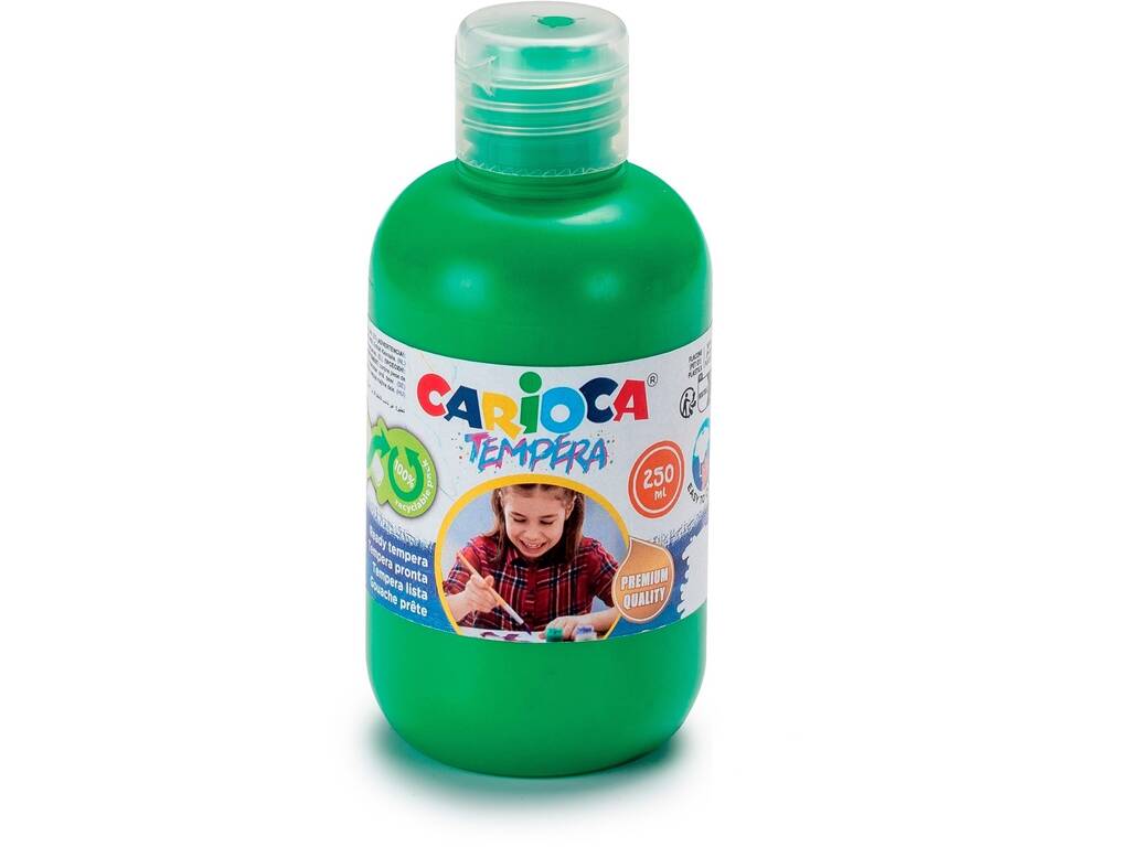 Carioca Botella Tempera 250 ml. Verde de Carioca 40424/14