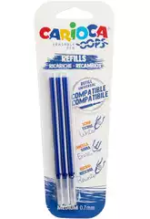 Carioca Boligrafo OOPS Azul com Sobressalentes de Carioca 43041/02