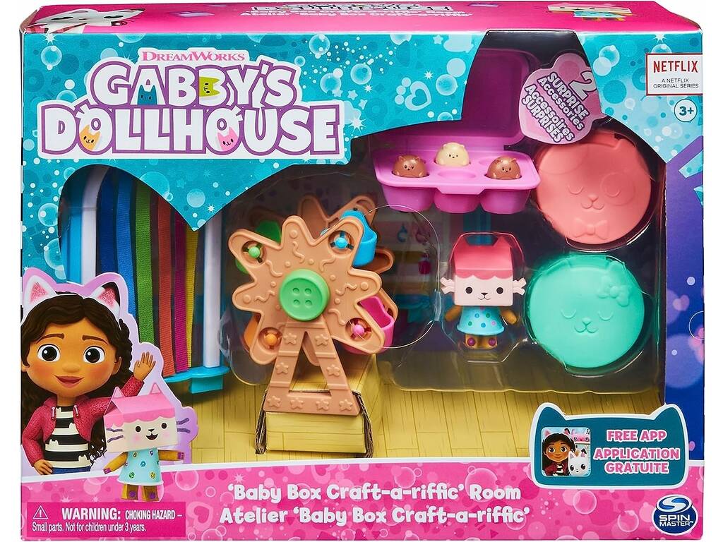 La casa delle bambole di Gabby Stanza Deluxe Stanza dell'artigianato da bebe di Spin Master 606415