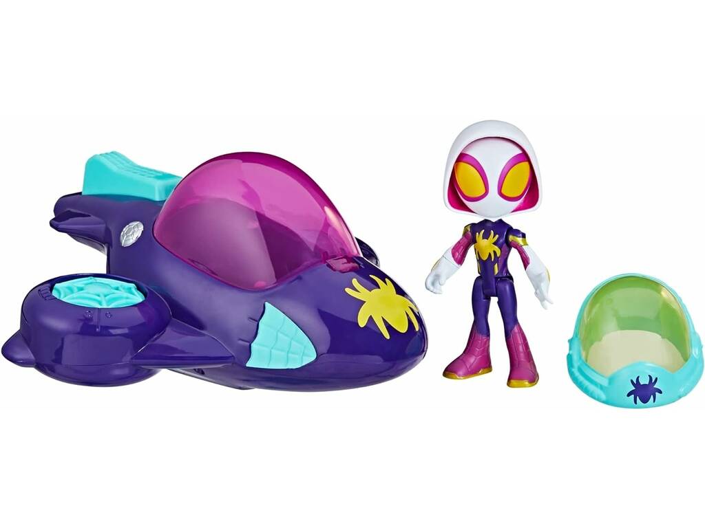 Spidey and his Amazing Friends Muñeco Ghost-Spider con Planeador Hasbro F7254