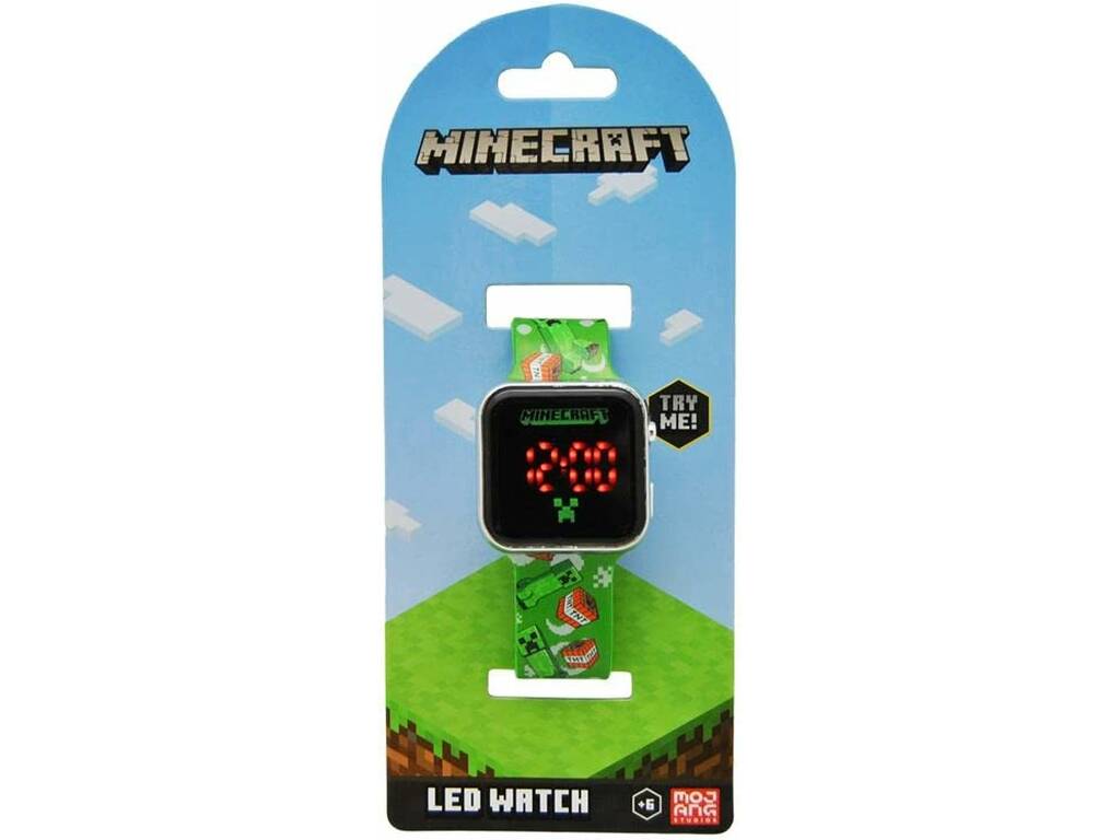 Relógio Led Minecraft de Kids Licensing MIN4129