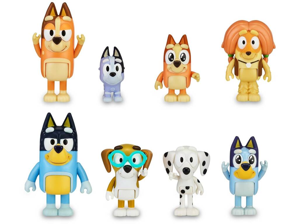 Bluey Pack 8 figurines Famosa BLY49000