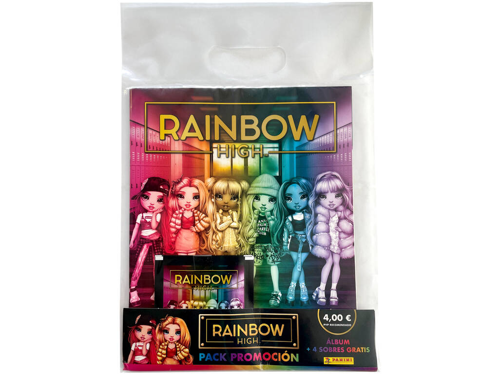 Rainbow High Starte Pack Album mit 4 Panini-Umschlägen