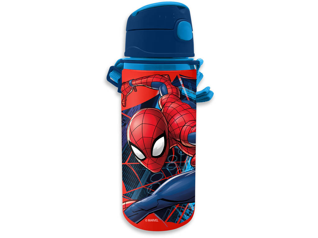 Aluminium-Feldflasche mit Griff 600 ml Spiderman Kids SP50010