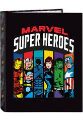 Carpeta Folio 4 Anillas Mixtas Avengers Super Heroes Safta 512379067