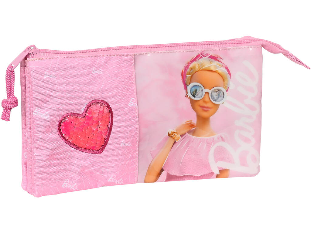 Trousse à crayons Triple Barbie Girl Safta 812310744