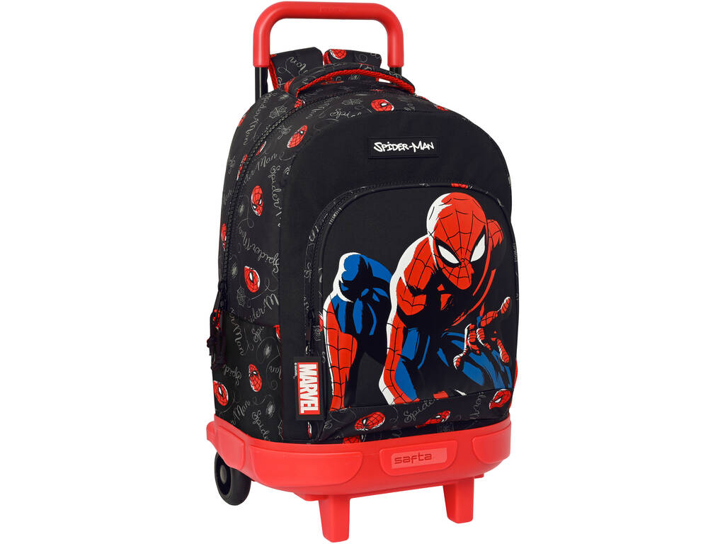 Mochila com Rodas Compact Spiderman Hero Safta 612343918