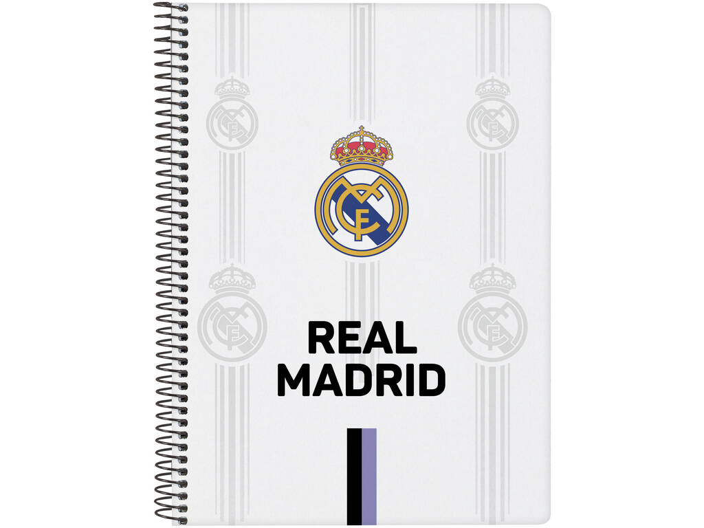 Hardcover-Notizbuch Quarter Folio 80 Std. Real Madrid Heimtrikot 22/23 Safta 512254065