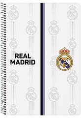 Libreta Folio Tapas Duras 80 h. Real Madrid 1ª Equipación 22/23 Safta 512254066