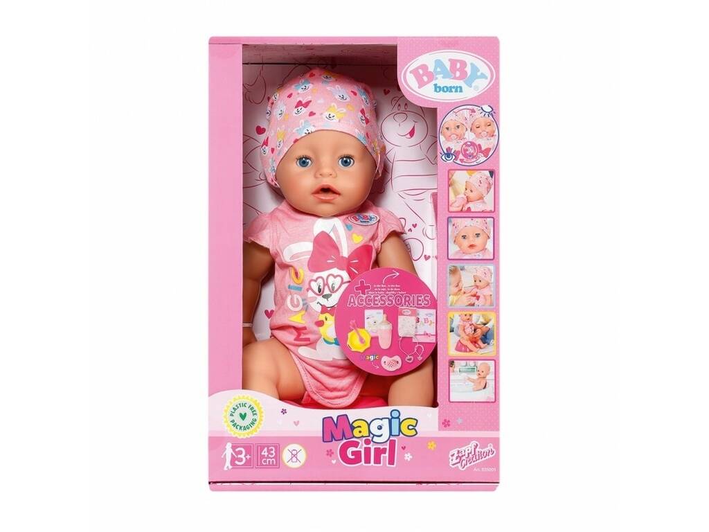 Bambola interattiva Baby Born Bambina Vestita di rosa 43 cm.