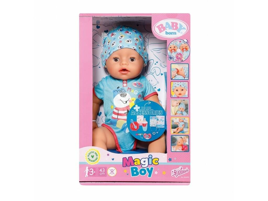 Interaktive Puppe Baby Born Boy 43 cm von Famosa 836507