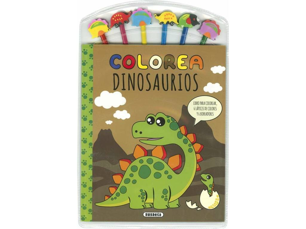 Livre 6 couleurs Dinosaures Susaeta S6082003