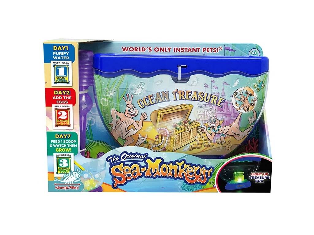 Sea Monkeys Ocean Zoo Schatztruhe mit Licht Bizak 63072322