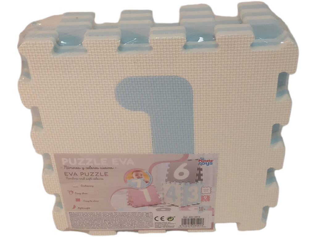Eva Blue Puzzle Zahlen 1 bis 9 für Babys 9 Teile
