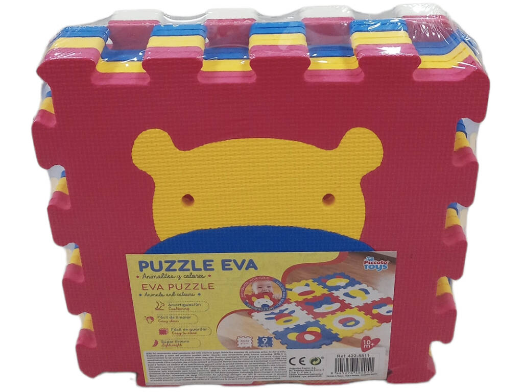 Eva Puzzle Tiere und Farben für Babys 9 Teile