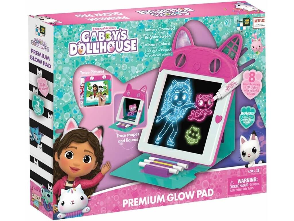 Gabby's Dollhouse Premium Magic Blackboard mit LED-Leuchten Cefa Toys 954