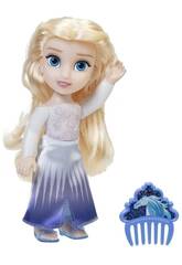 Poupée Disney Frozen Petite Elsa 15 cm. avec peigne Jakks 21715