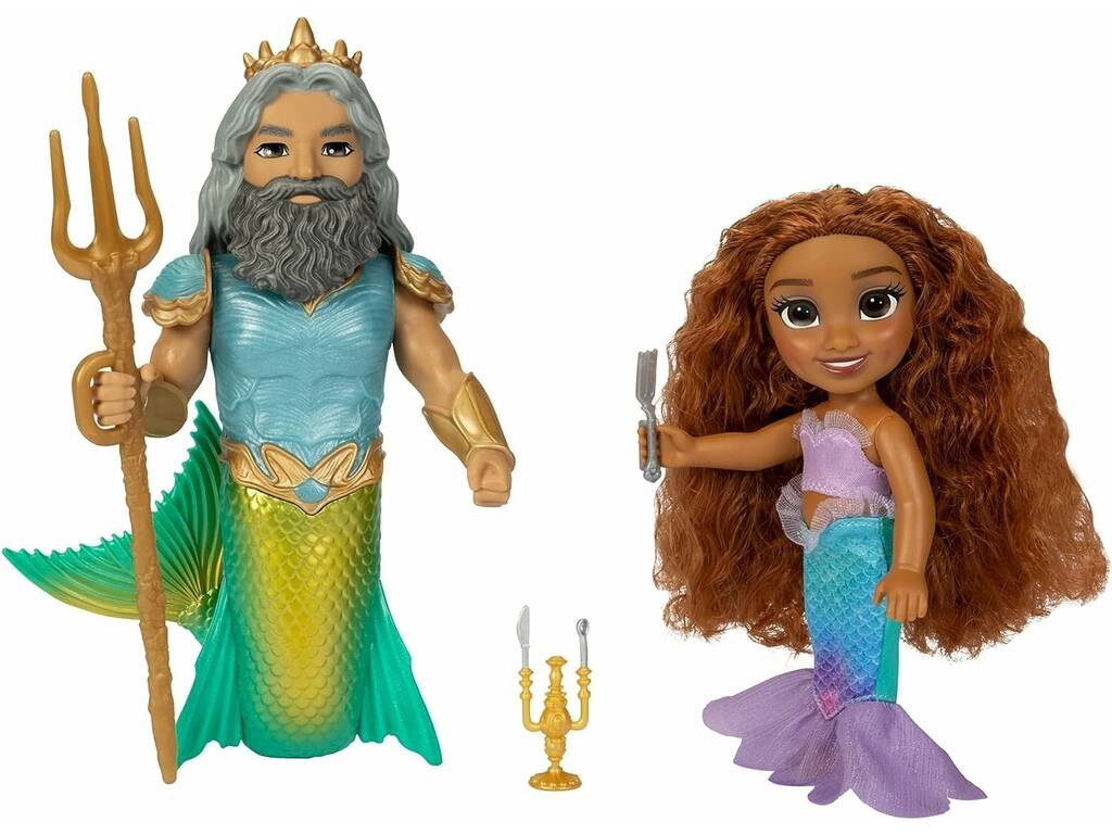 Disney-Prinzessinnen-Set Die kleine Meerjungfrau und Triton Jakks 22736