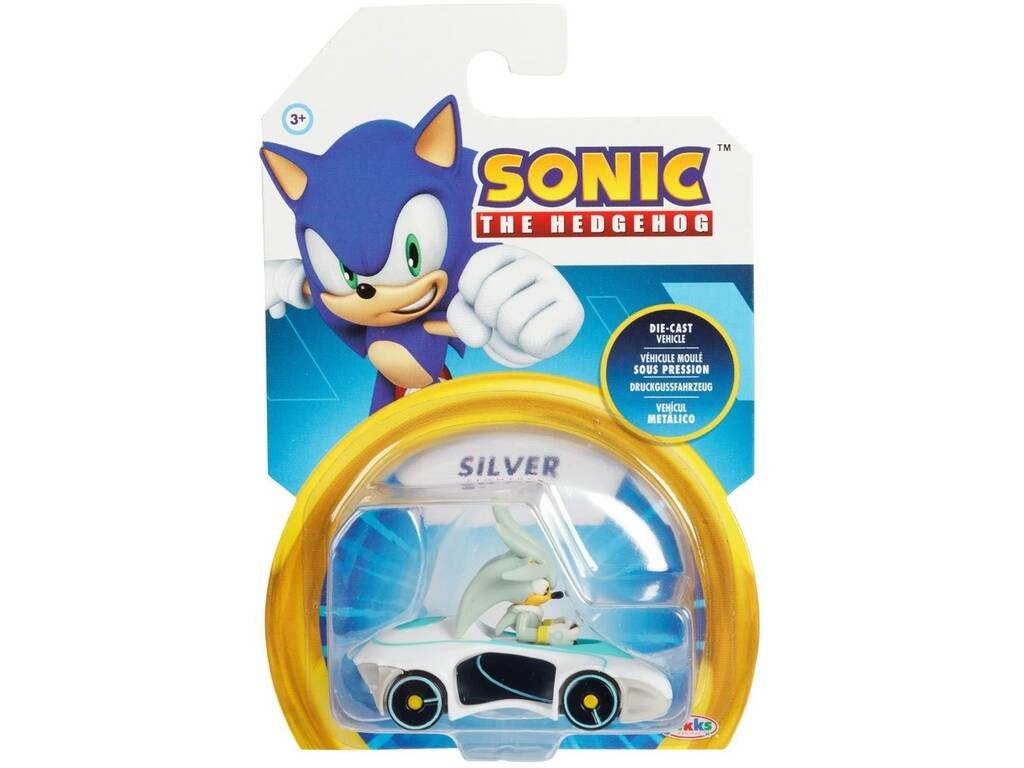 Sonic Druckgussfahrzeug Silber Lightron Jakks 40921