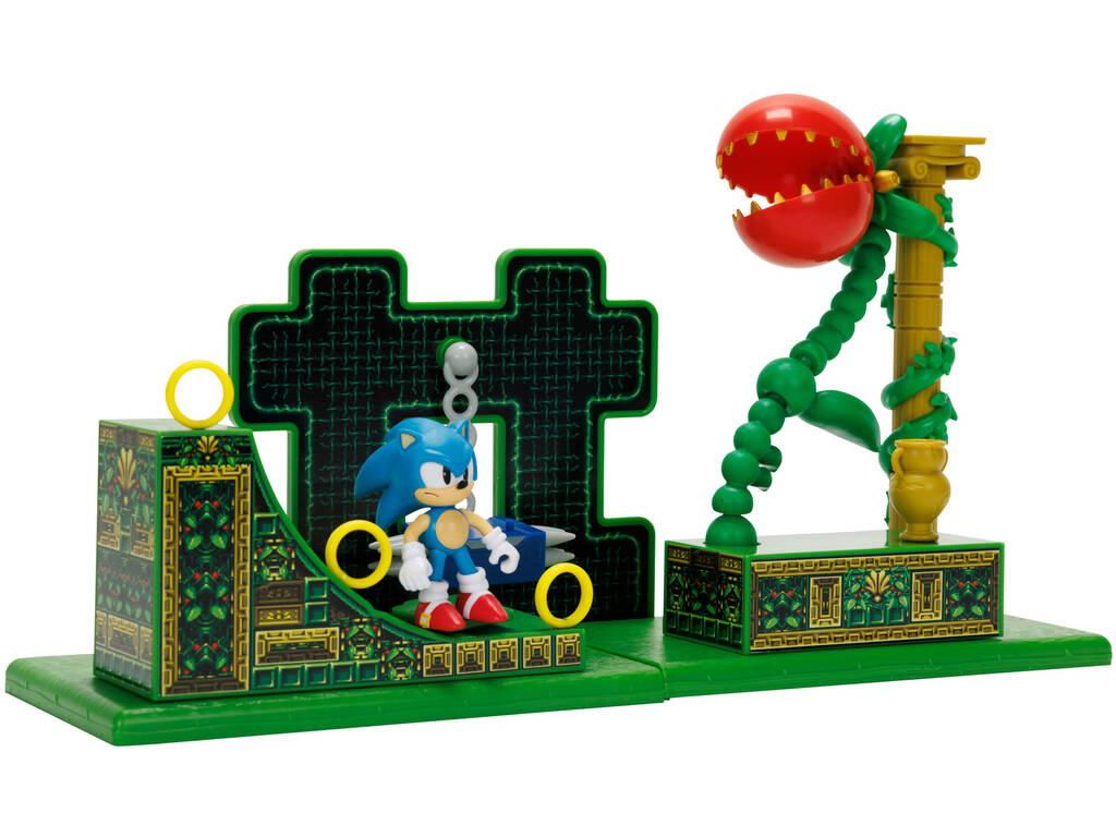 Sonic Playset con figura 6 cm Jakks 418874