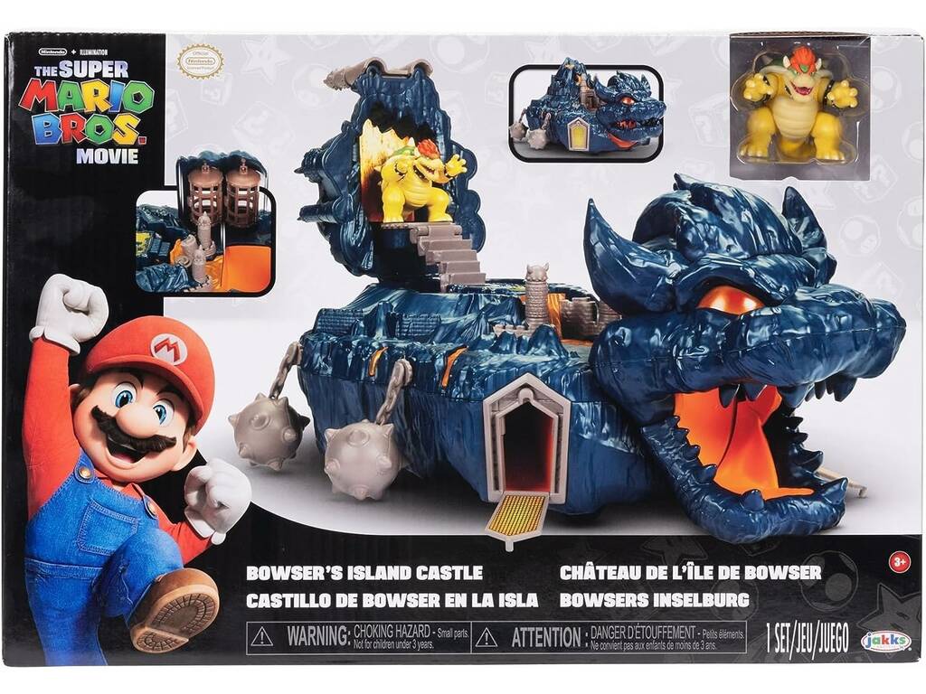 Comprar Playset Castelo a Ilha de Bowser - O Filme Super Mario Bros -  Brinquedos Para Crianças