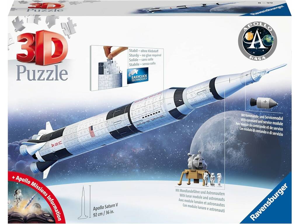 3D-Puzzle Apollo Saturn V Rakete Ravensburger 11545