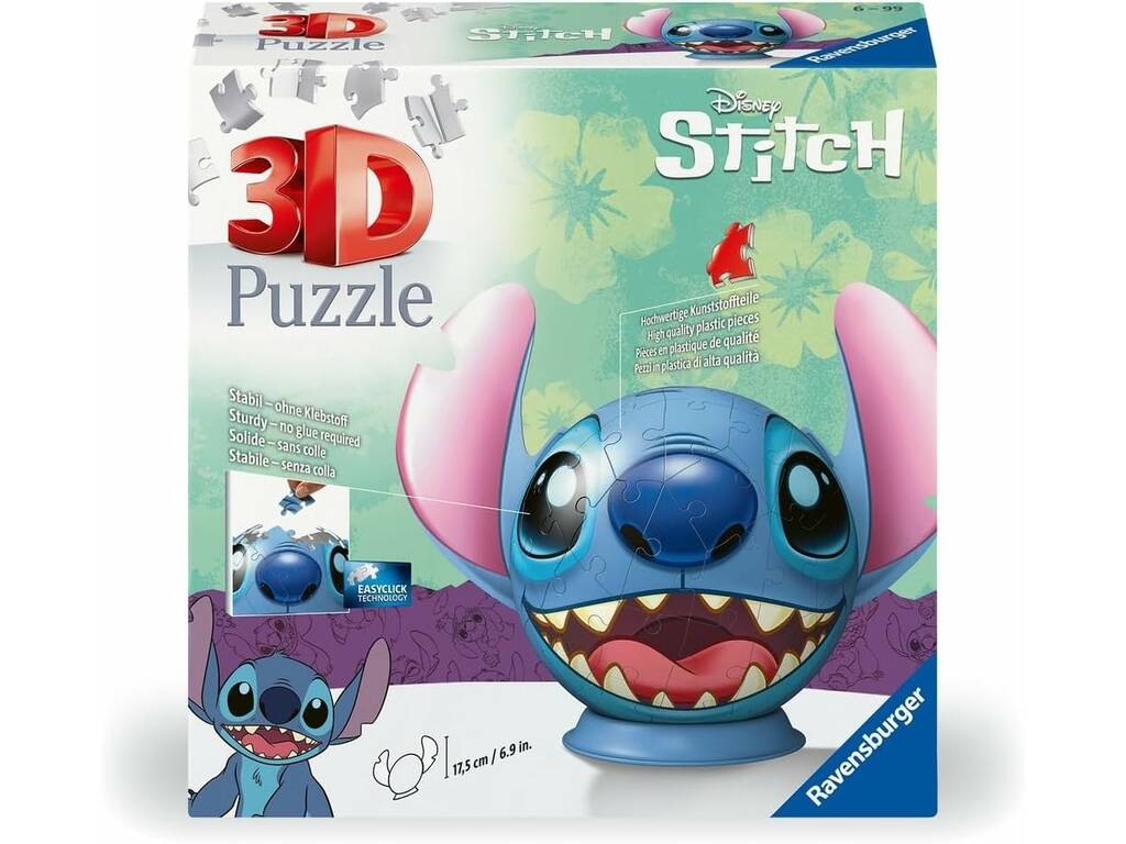Puzzle 3D Stitch com Orelhas Ravensburger 000299