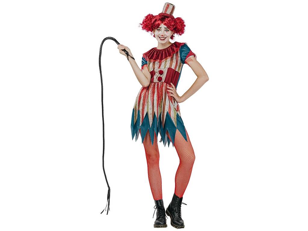 Dunkler Clown-Kostüm für Damen, Größe S