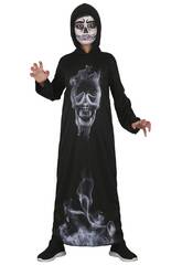 Dämonen-Tunika-Kostüm mit Kapuze, Kindergröße M
