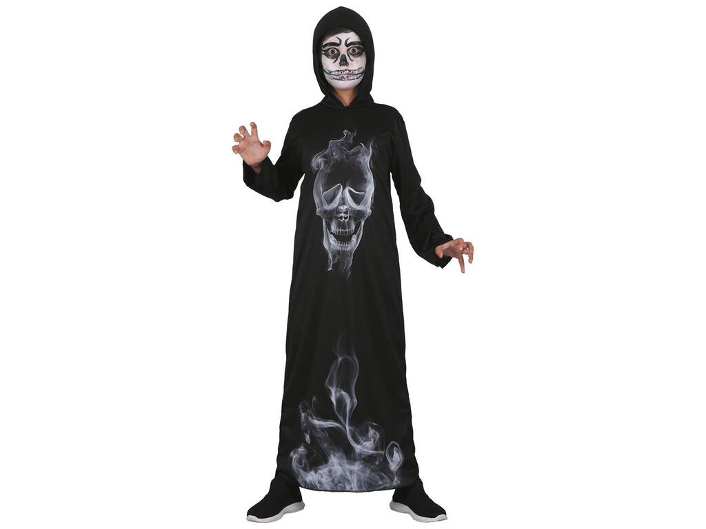 Dämonen-Tunika-Kostüm mit Kapuze, Kindergröße L