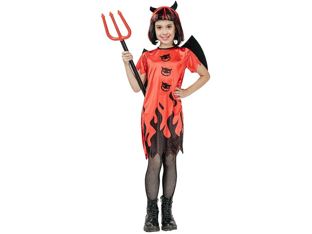 Rotes Teufelsmädchen-Kostüm, Größe L