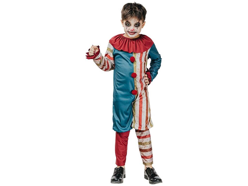 Dunkler Clown-Kostüm für Kinder, Größe S