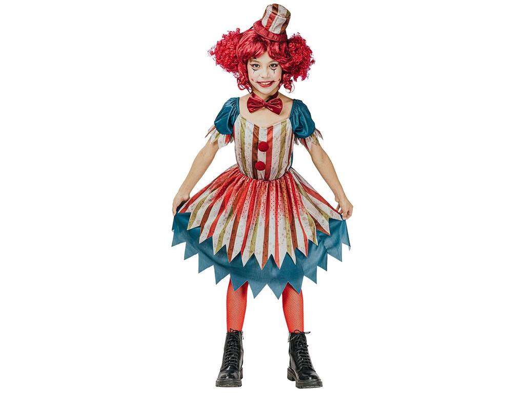 Costume da clown scura Bambina taglia M - Juguetilandia