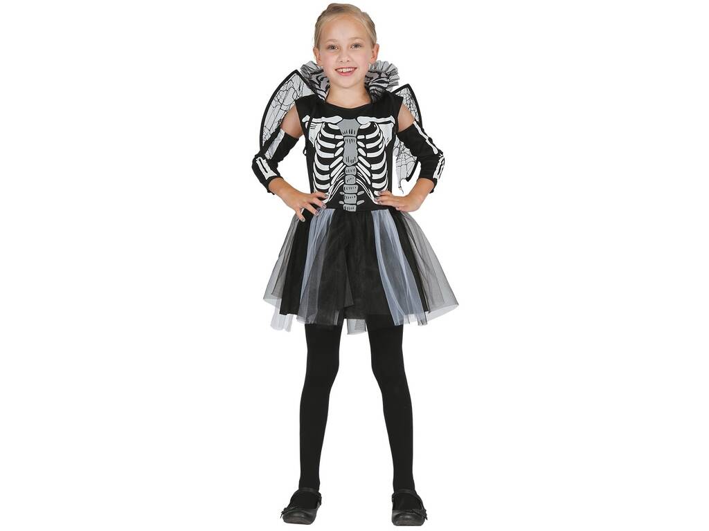 Vampir-Skelett-Kostüm für Mädchen, Größe S