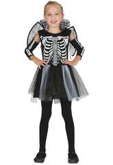 Costume da scheletro vampira ragazza taglia L