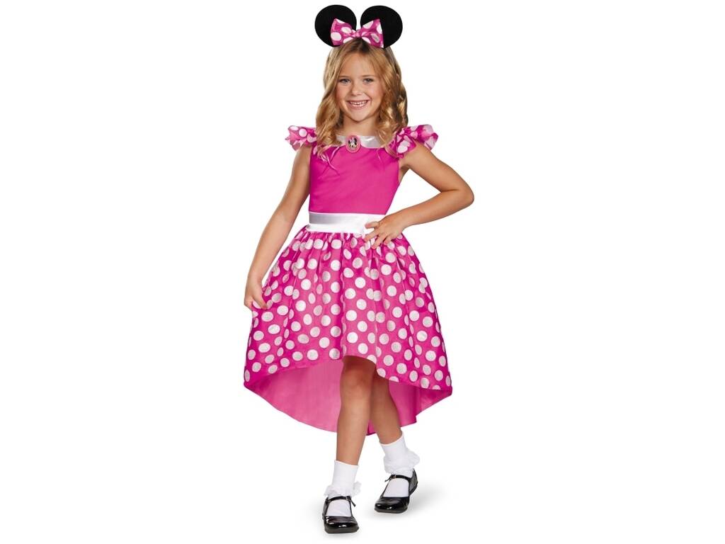 Disfraz Minnie Mouse Rosa Niñas Con Vincha, Bombachón Y Lazo - $ 13.200