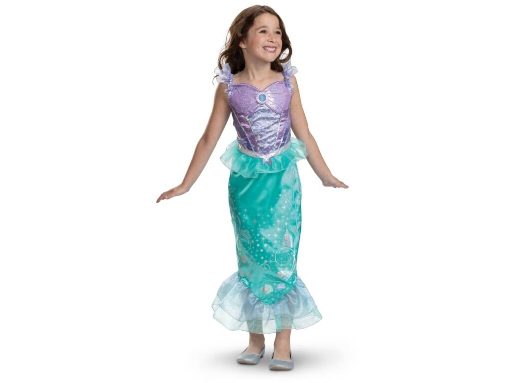 Costume bambina Disney 100° Anniversario Ariel Classico 7-8 Anni Liragram  156029K-EU - Juguetilandia