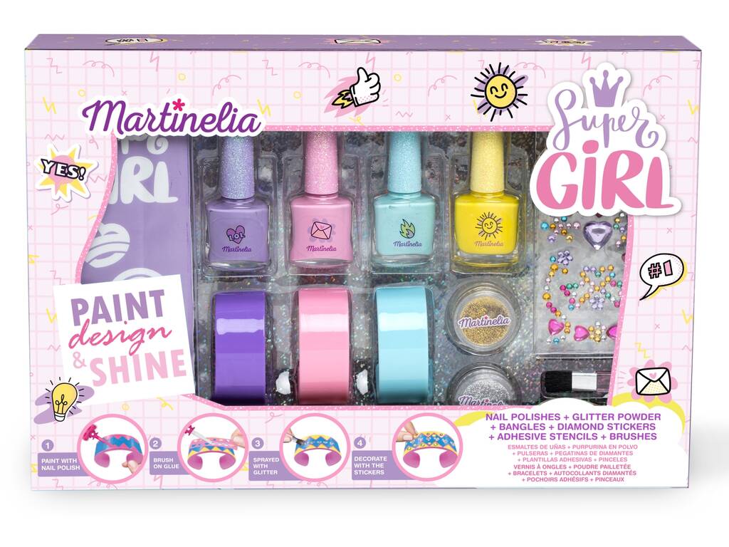 Martinelia Super Girl Set per unghie e braccialetti 12103