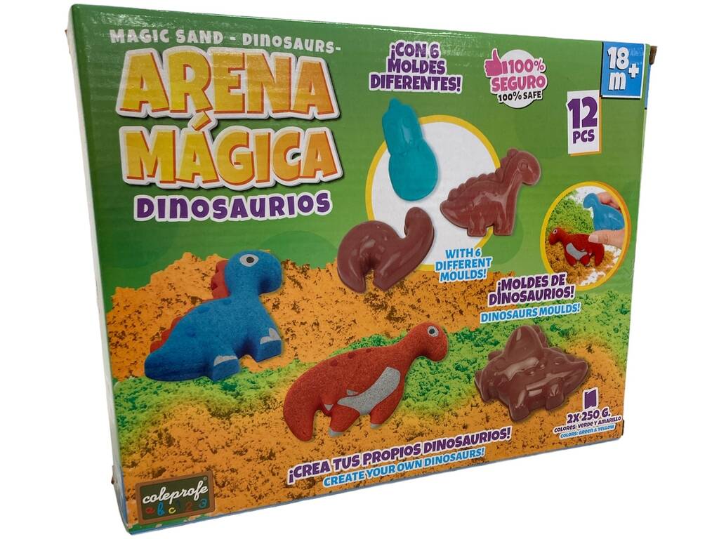 Sabbia magica dinosauro 2x250 g con accessori