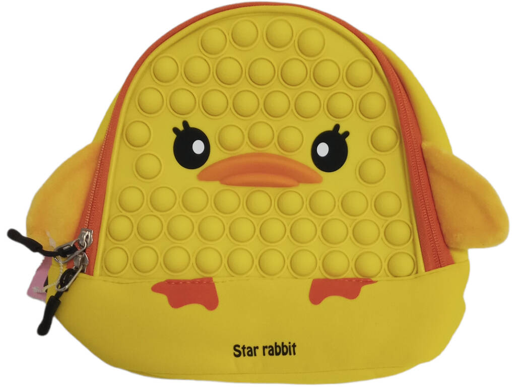 Pop It Backpack Silicone Yellow Chicken 