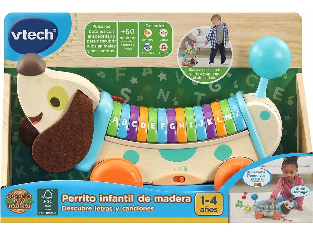 Vtech Wooden Puppy Discover Letters and Songs 615222