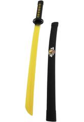 Épée Ninja de 68 cm avec lame jaune