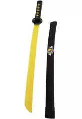 68 cm Ninja-Schwert. mit gelbem Blatt