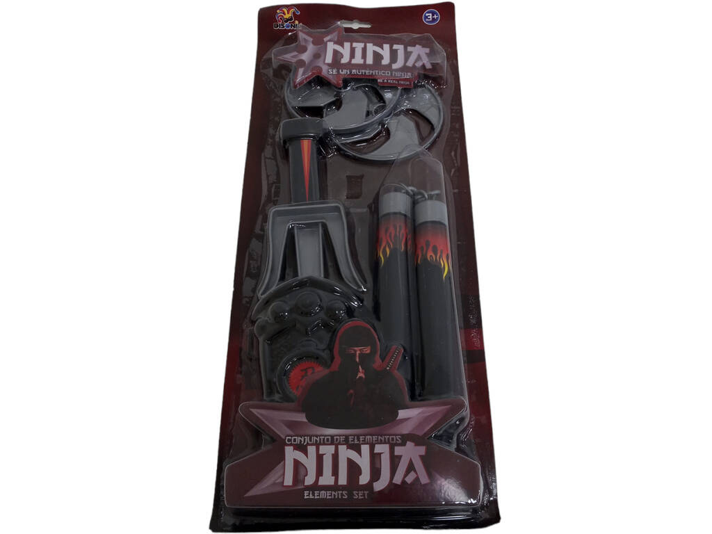 Ninja-Waffenset mit Nunchakus und Sai 25 cm.