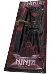 Set d'armes Ninja avec Katana 35 cm. et griffe