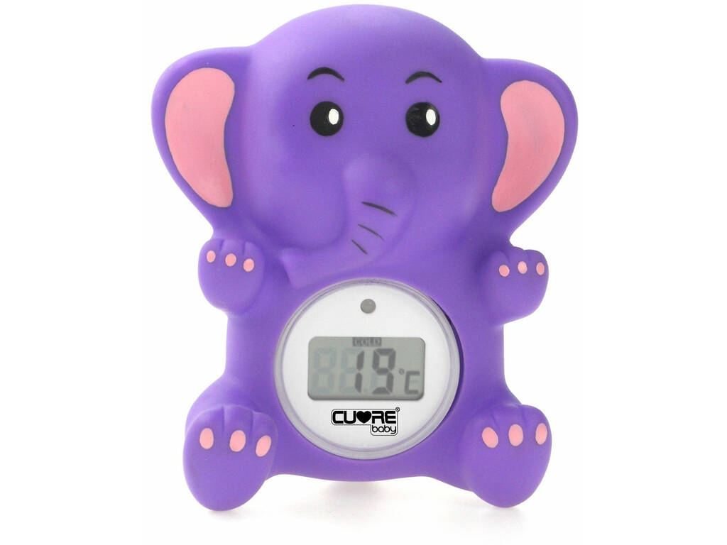Thermomètre de bain numérique Purple Elephant avec alarme et arrêt automatique