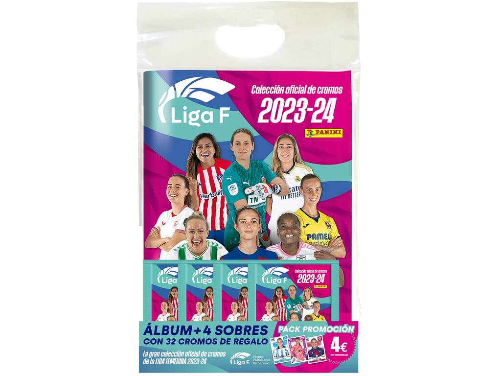 Liga F 23-24 Starter Pack Álbum con 4 Sobres Panini - Juguetilandia