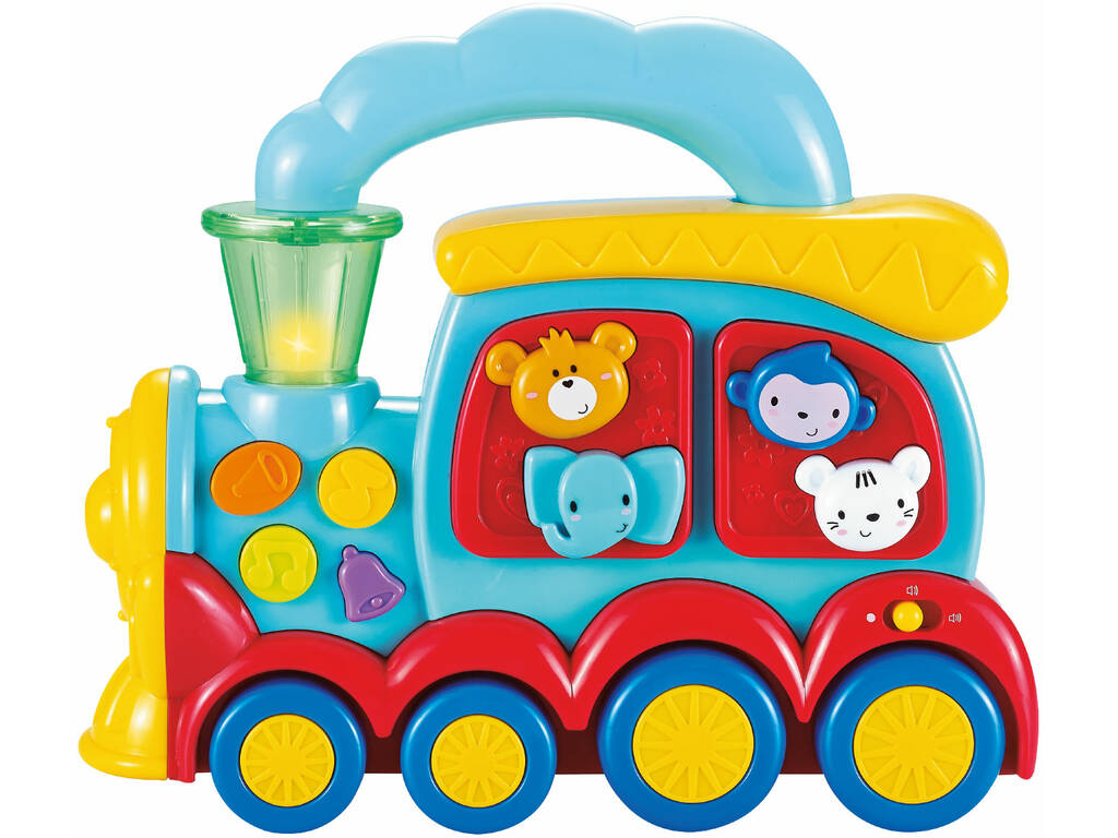 Tren electrico juguete niños,Juguetes bebes 6 12 18 meses,Azul,con