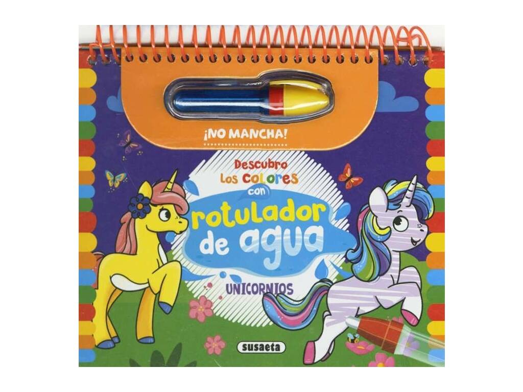 Je découvre les couleurs de la licorne Livre avec stylo marqueur à eau