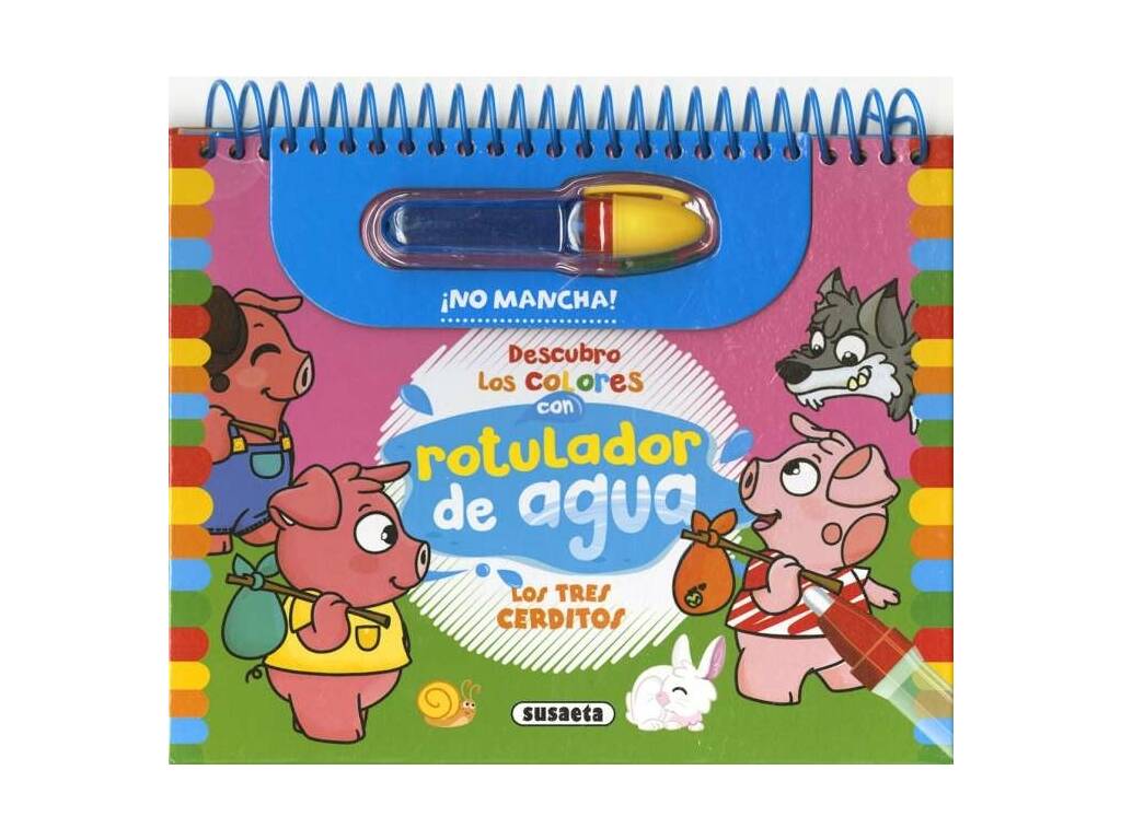Les trois petits cochons au feutre à eau Je découvre les couleurs Livre